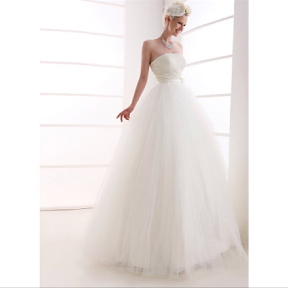 Wedding dress-Modeled once for a bridal show!