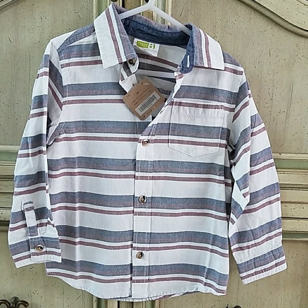 Crazy 8 Button Top