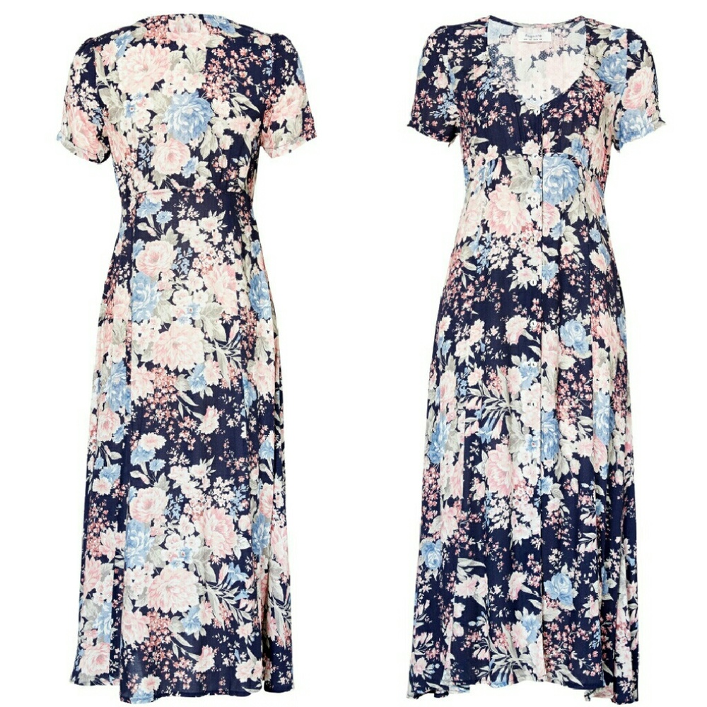 Auguste Alice day dress navy francis floral XS 6 - Picture 7 of 16