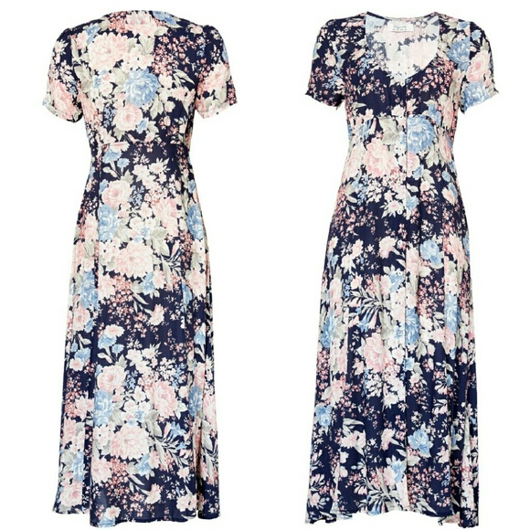 Auguste Alice day dress navy francis floral XS 6 - Picture 7 of 16