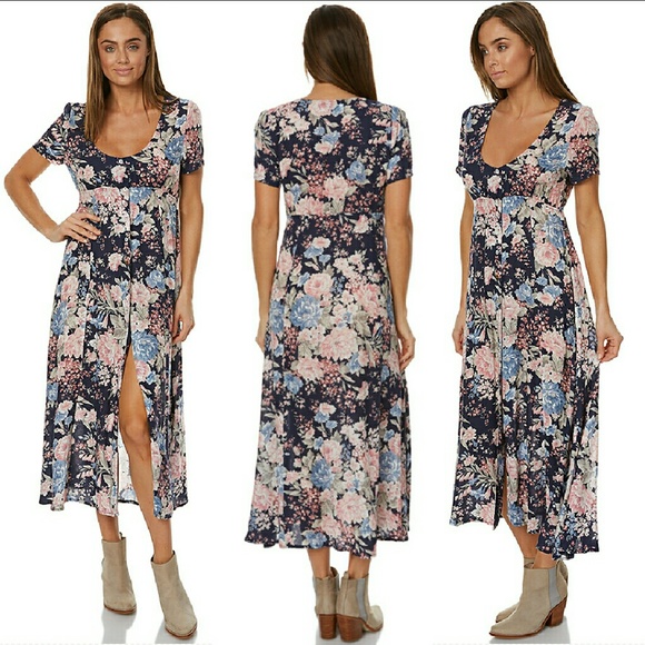 Auguste Alice day dress navy francis floral XS 6 - Picture 2 of 16