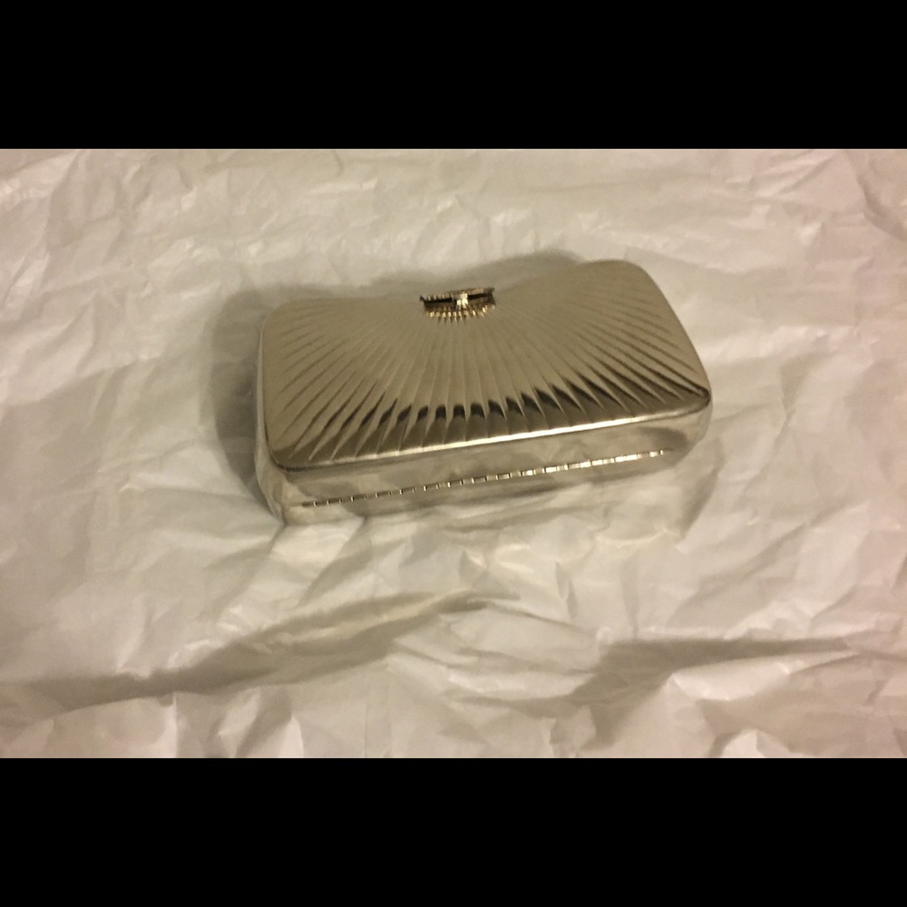 Silver Saks Fifth Avenue clutch/evening bag