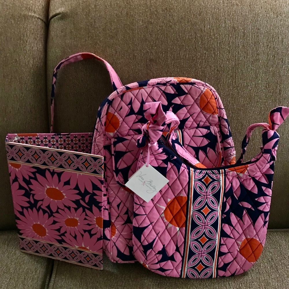 Vera Bradley travel set “Olivia loves me” pattern
