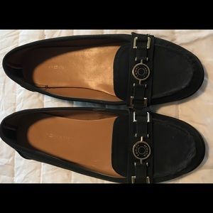 Tommy Hilfiger black suede loafers