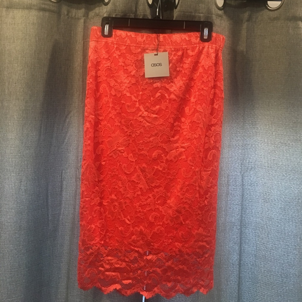 Gorgeous ASOS Lace Coral Skirt