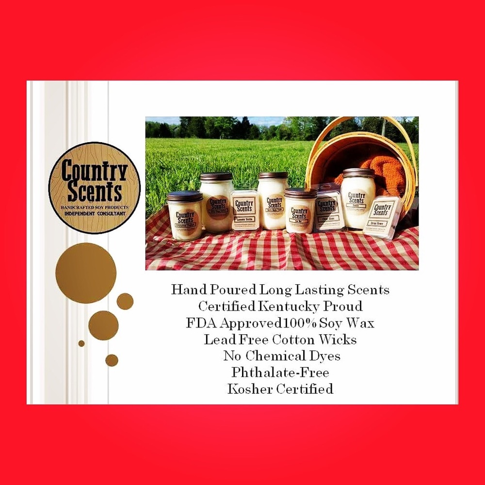 Country scents candles