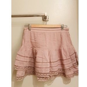 Free People Purple Lace Detail Skirt