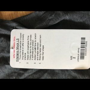 Lululemon long sleeve cropped shirt