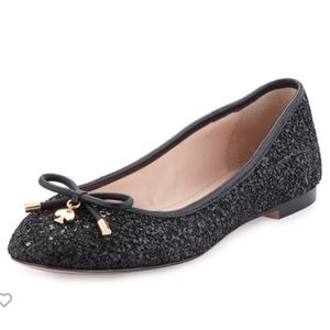 NWT kate spade ♠️ Willa Glitter Ballerina Flats