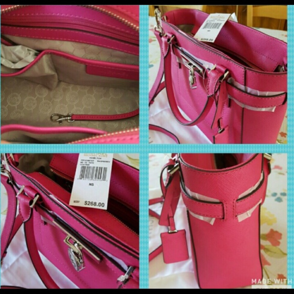 Raspberry Michael Kors purse - Picture 3 of 5