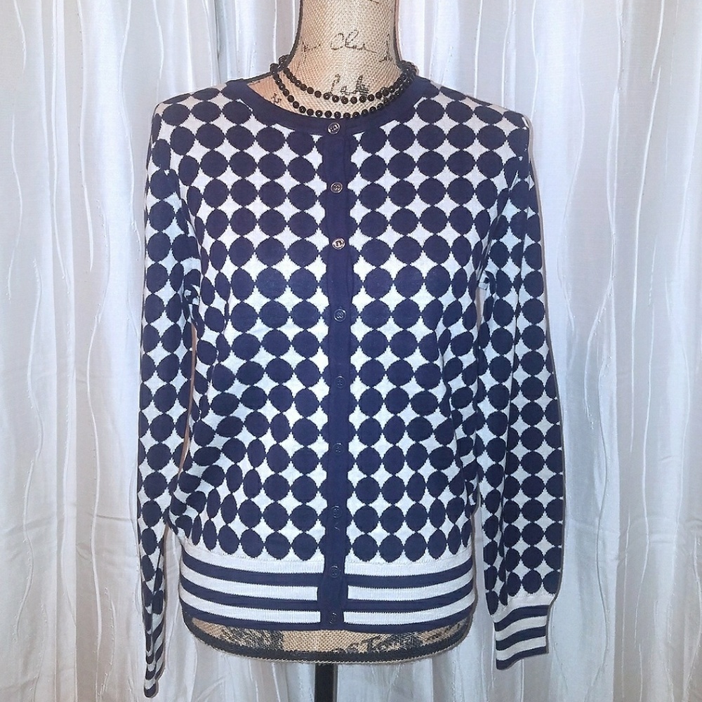 CLOSET CLOSING ~~ Foxcroft Polka Dot Button Cardigan