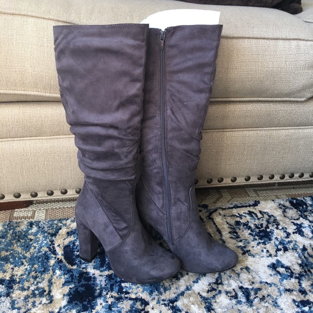 Dark gray knee high boots - NWOT