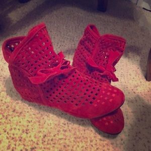 Casual Slip on Low Hidden Wedge Ankle Boots