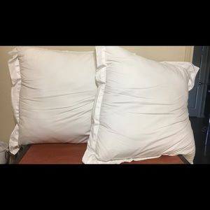 Large Euro Sham Pillows, White