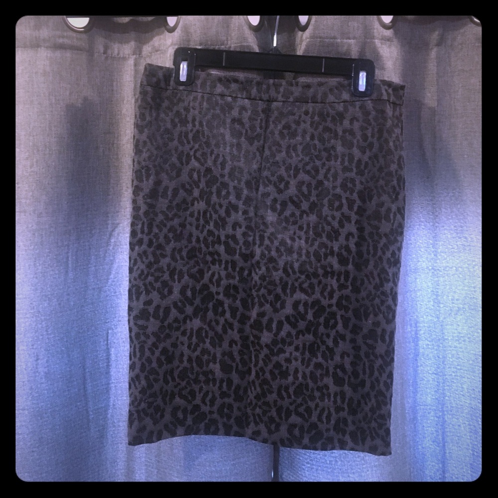 Subtle Leopard Print Skirt from Ann Taylor Loft