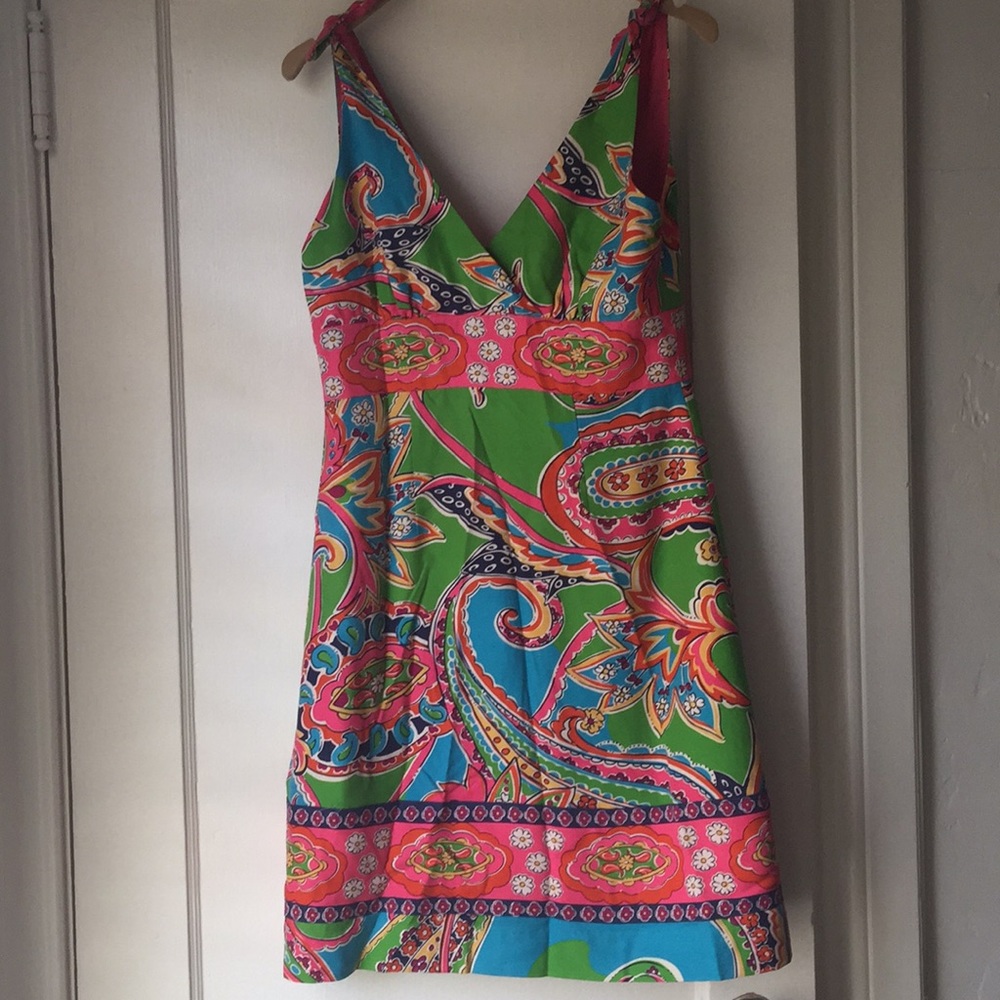 Lilly Pulitzer Patterned Silk Dress Size 0