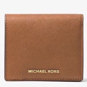 SOLD! Jet Set Travel Saffiano Leather Card Holder