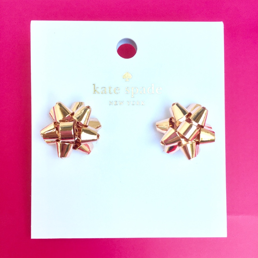 🆕ROSE GOLD 🎀 KATE SPADE 🎁 Bow Bourgeois Earrings
