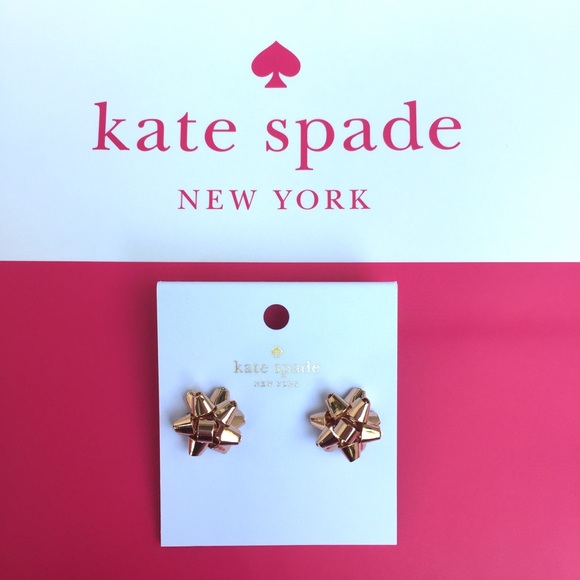🆕ROSE GOLD 🎀 KATE SPADE 🎁 Bow Bourgeois Earrings - Picture 2 of 7