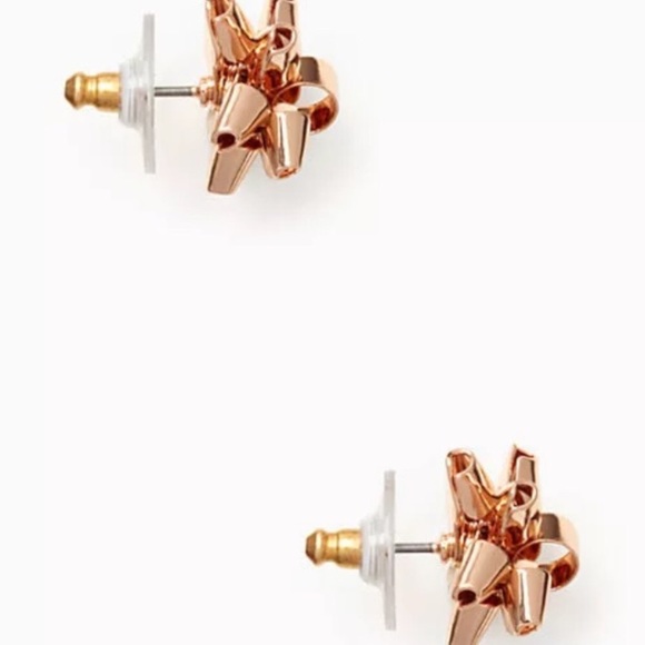 🆕ROSE GOLD 🎀 KATE SPADE 🎁 Bow Bourgeois Earrings - Picture 6 of 7