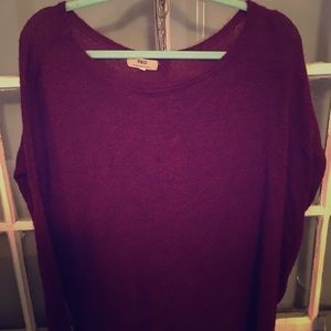 Maroon piko sweater