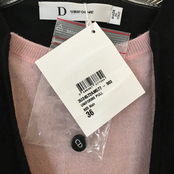 Dior pink black adjustable sweater NWD logo - Picture 2 of 6