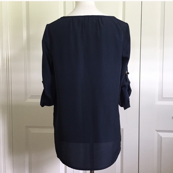 Small Michael Kors Navy Blouse - Picture 2 of 3