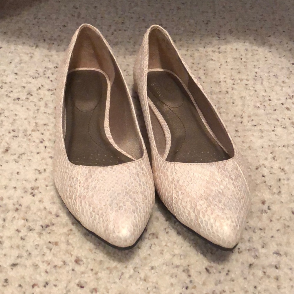 Basically New gold shimmer flats