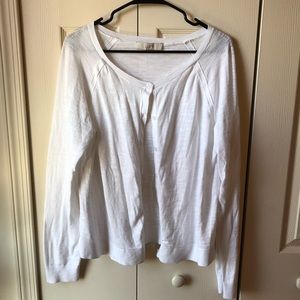XL Loft White Cardi