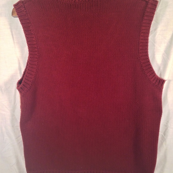 American Eagle Large Maroon V Neck Sweater Vest - Picture 6 of 6