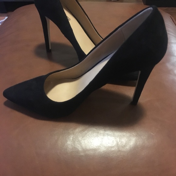 Call It Spring Shoes - Call It Spring Velvet Black Heels