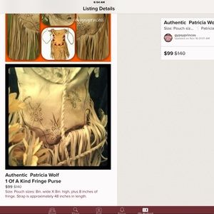 ❤️Authentic Patricia Wolfe crossbody pouch bag