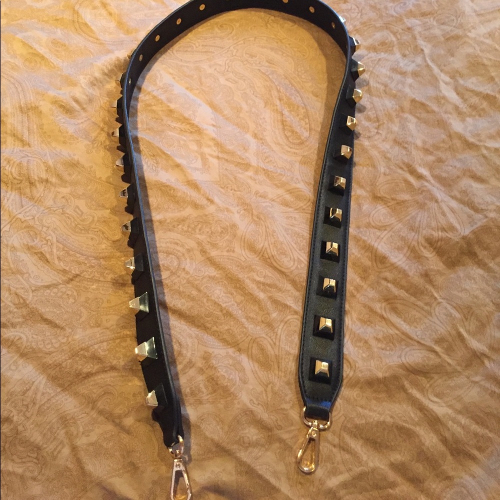 Black Handbag studded strap