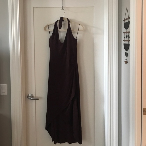 H&M high low brown dress. Size 14 - Picture 2 of 7