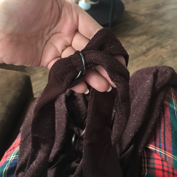 H&M high low brown dress. Size 14 - Picture 7 of 7