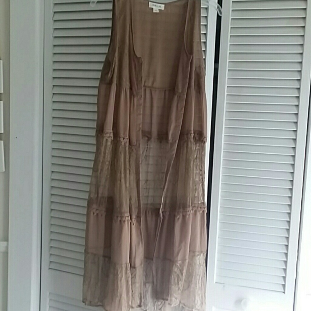 Overlay, country chic, high low lace coverup