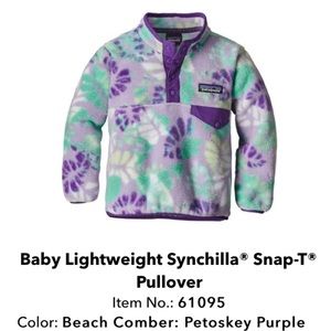 Patagonia Baby Girls Fleece 12-18 months NWT!
