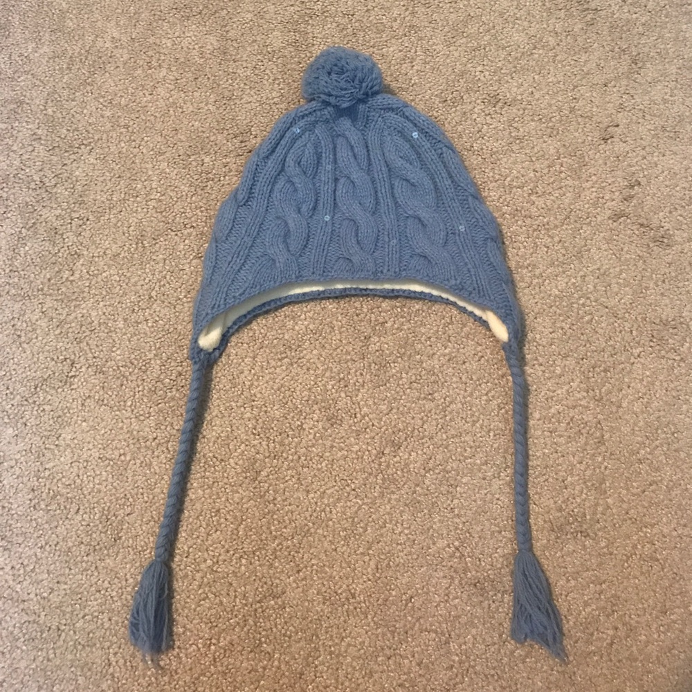Gap Light Blue Sequin Winter Hat