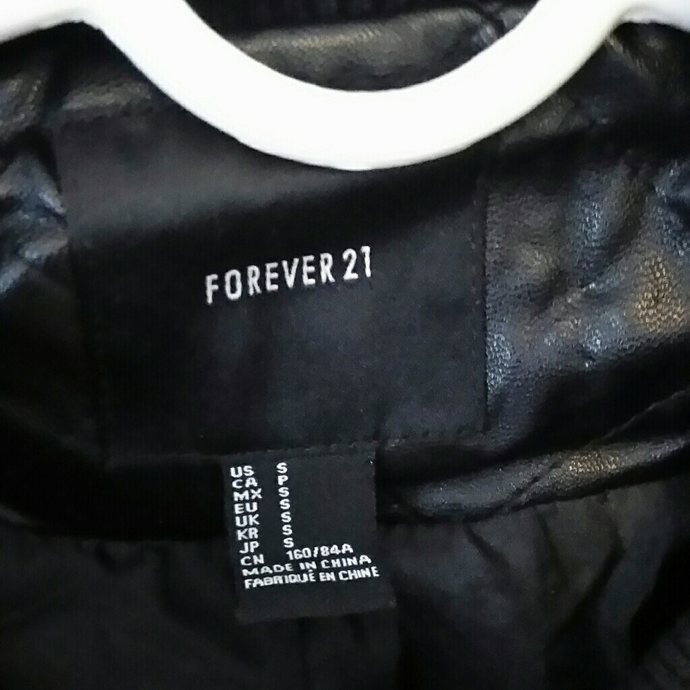 Black Faux Leather Studded Jacket