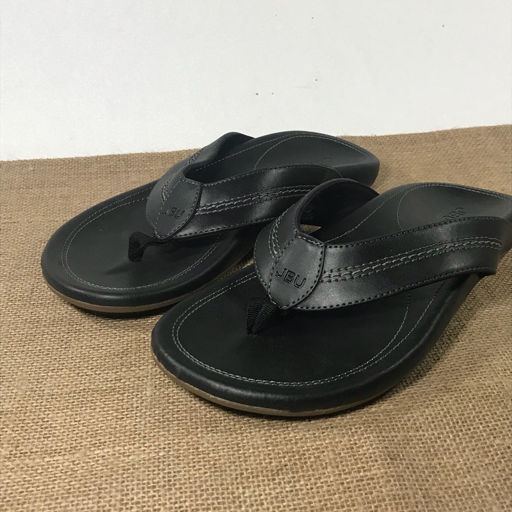 Mens 8 Black Flip Flops Jambu