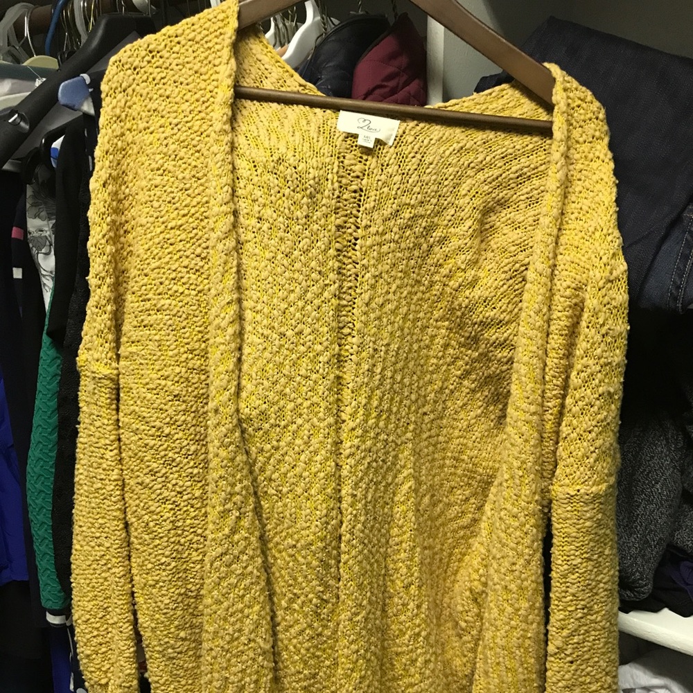 Slouchy sweater/cardigan - Mustard Yellow/Gold