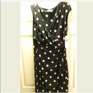 Black-and-white polkadot dress sz12