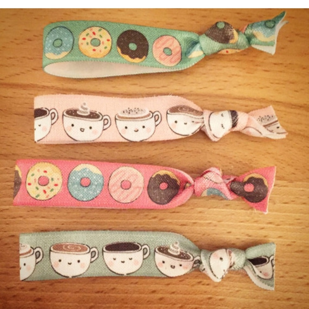 Stocking stuffer coffee & donut hairties