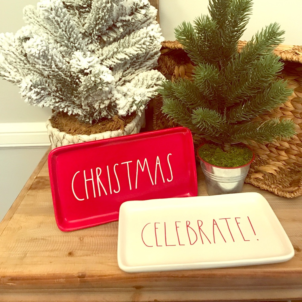 RAE DUNN Christmas and Celebrate Cheese Tray