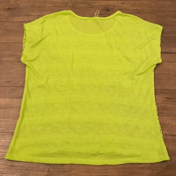 Lime Green Lace T-Shirt - Picture 5 of 5