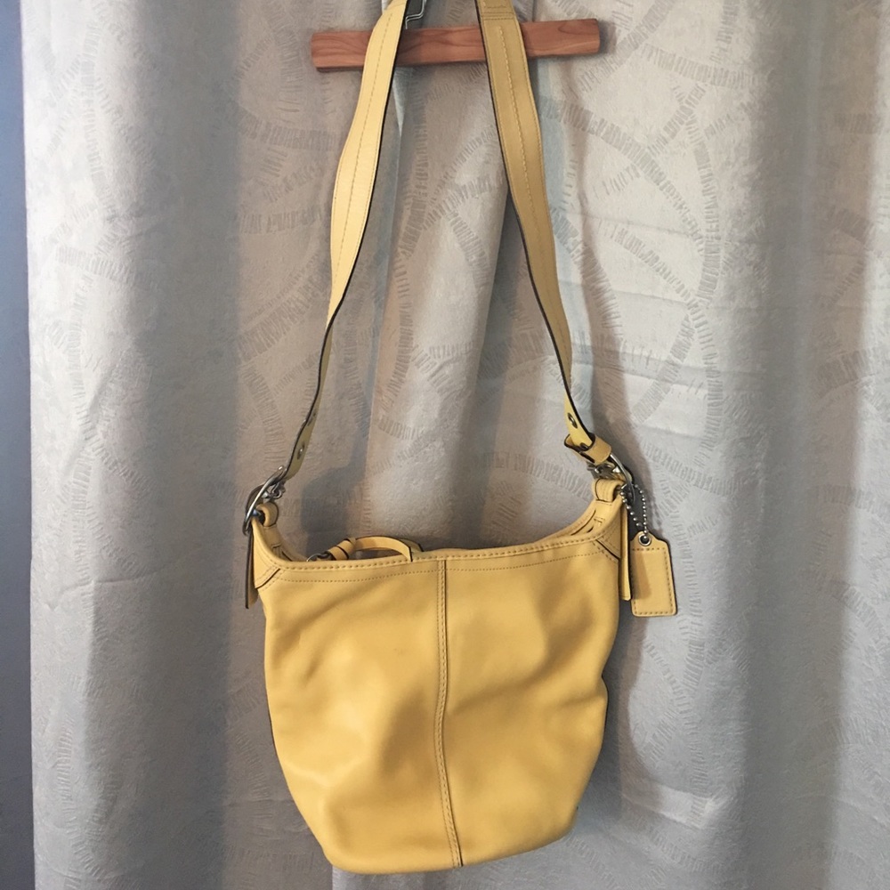 Coach. Yellow bucket purse