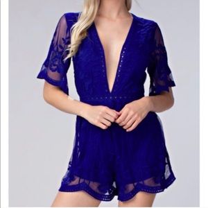 Honey Punch Lace Romper