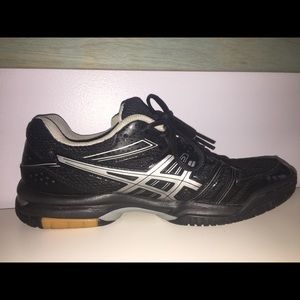 Women’s ASICS Black/Silver Gell volleyball shoes