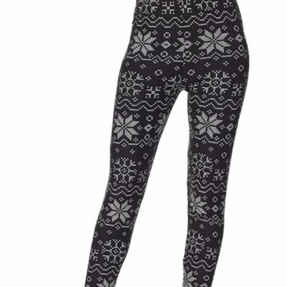 Butter Soft Snowflakes Print Brushed Ankle Legging - Picture 1 of 6