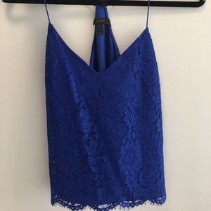 Lace blue top